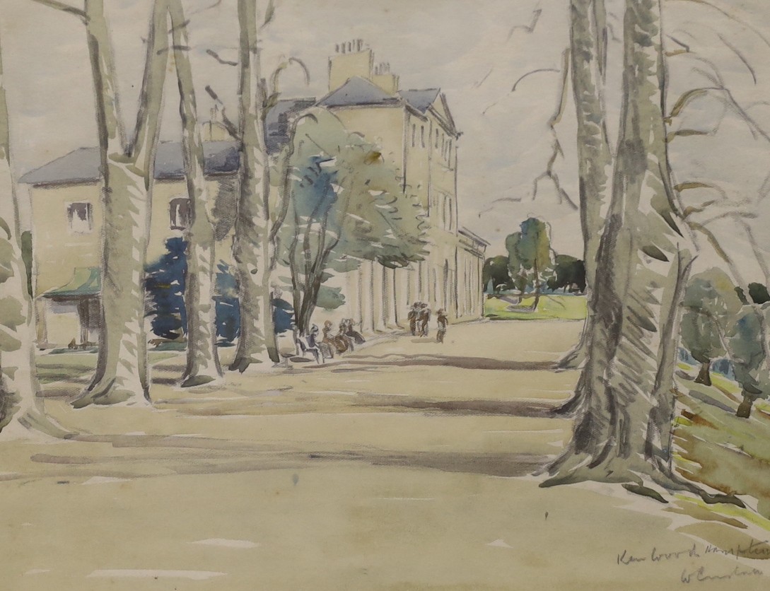 Walter Cristall (Exh. 1925-40), watercolour, 'Kenward, Hampstead', signed, 23 x 29cm